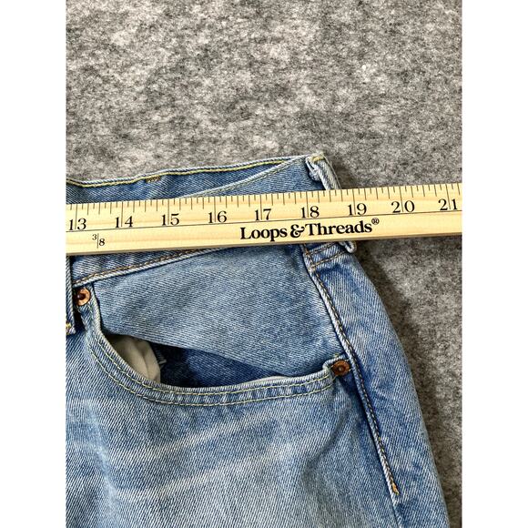 Levi Strauss 501 Jeans Mens 38 waist 32 inseam Button Fly Wide Leg Boot Denim - Picture 4 of 10